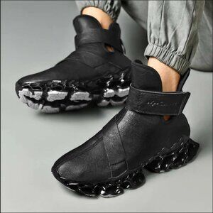 Comanier Black Blade futuristic 3D print style sneaker shoes